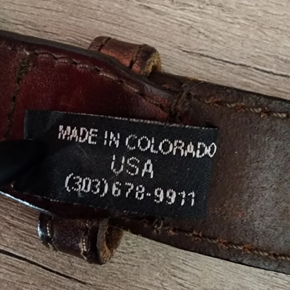 Bison Designs Leather Woven Southwestern Belt Made in USA Boho Festival Men's 40